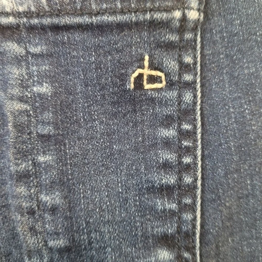 Rag & Bone Pencil Leg Jeans Era‎ Wash Dark Indigo Skinny W1501K520 Size 27